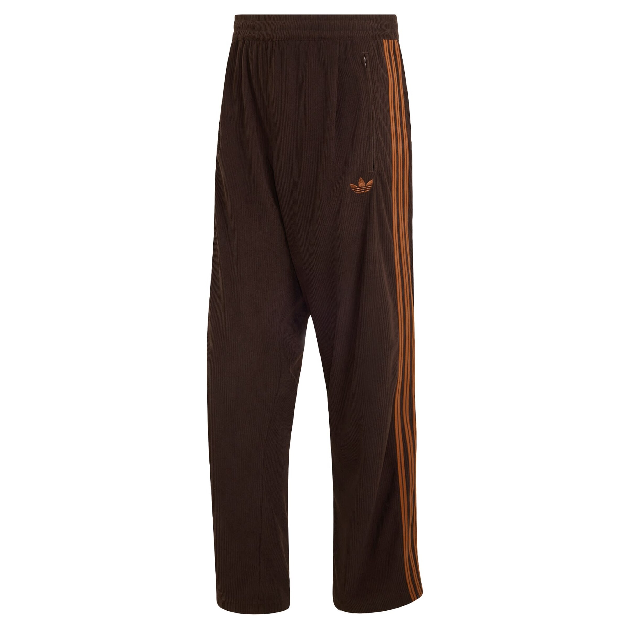 ADIDAS ORIGINALS - Calças com pregas 'Firebird' em castanho: frente