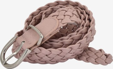 styleBREAKER Gürtel 'Flechtgürtel schmal' in Pink: Vorderseite