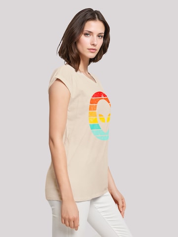 F4NT4STIC Shirt 'Alien Retro Sonnenuntergang' in Beige