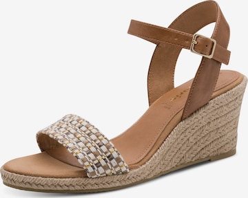 Sandales Tamaris en marron : devant