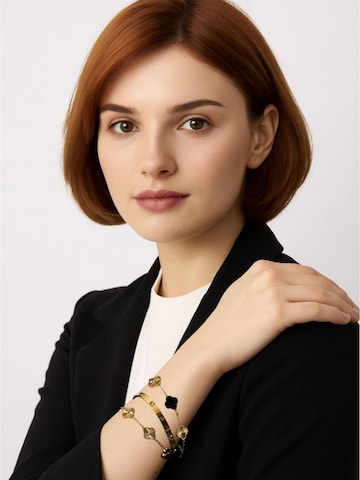 Bracelet 'DOUBLE ELEGANT CLOVER' Cala Rose en or