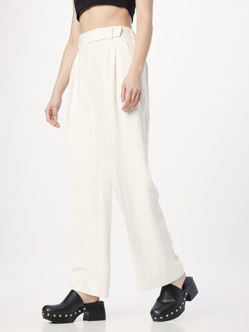 SECOND FEMALE Loose fit Pants 'Lino' in White: front