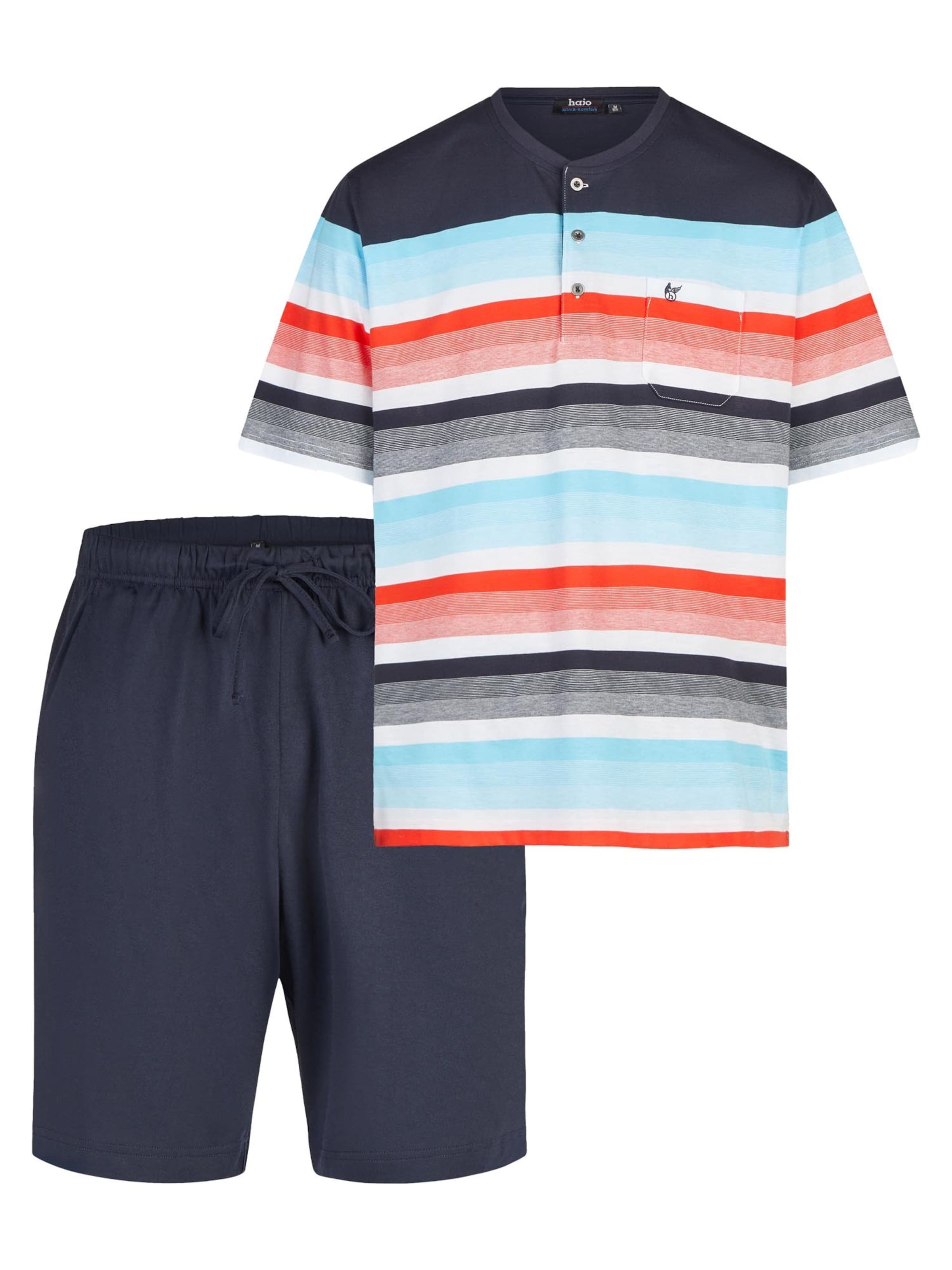 HAJO Short Pajamas 'Klima Komfort' in Mixed colors: front
