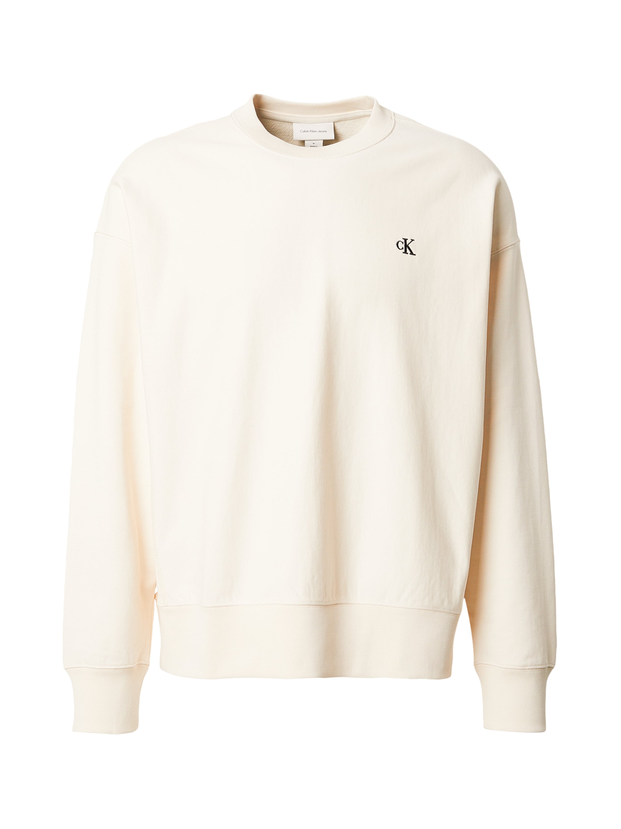 Calvin Klein Jeans Суичър в бяло: отпред