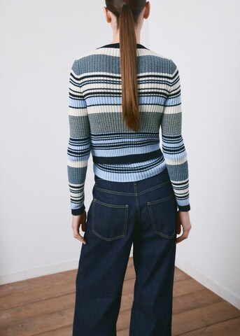 MANGO Knit Cardigan 'Mina' in Blue