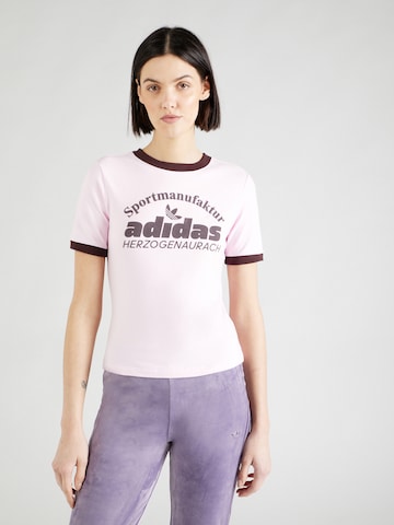 rozā ADIDAS ORIGINALS T-Krekls: no priekšpuses