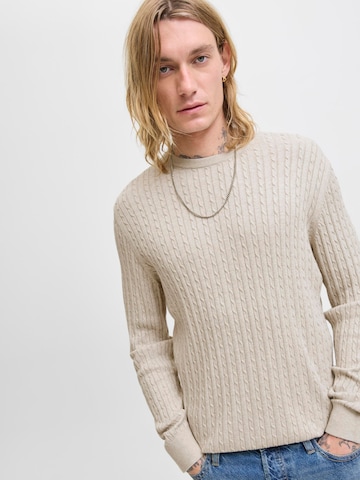 JACK & JONES Свитер 'JJEEMIL' в Бежевый