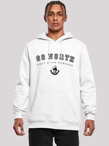 F4NT4STIC Sweatshirt 'Go North' in Wit: voorkant