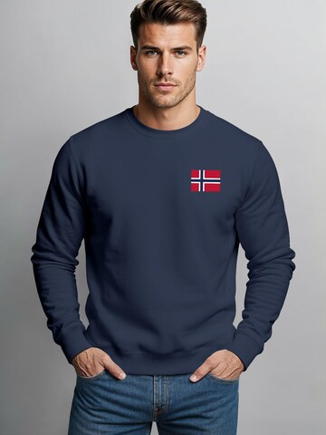 Neverless Sweatshirt 'Norwegen'‌‌‌‌‌‌‌‌‌‌ in Blau