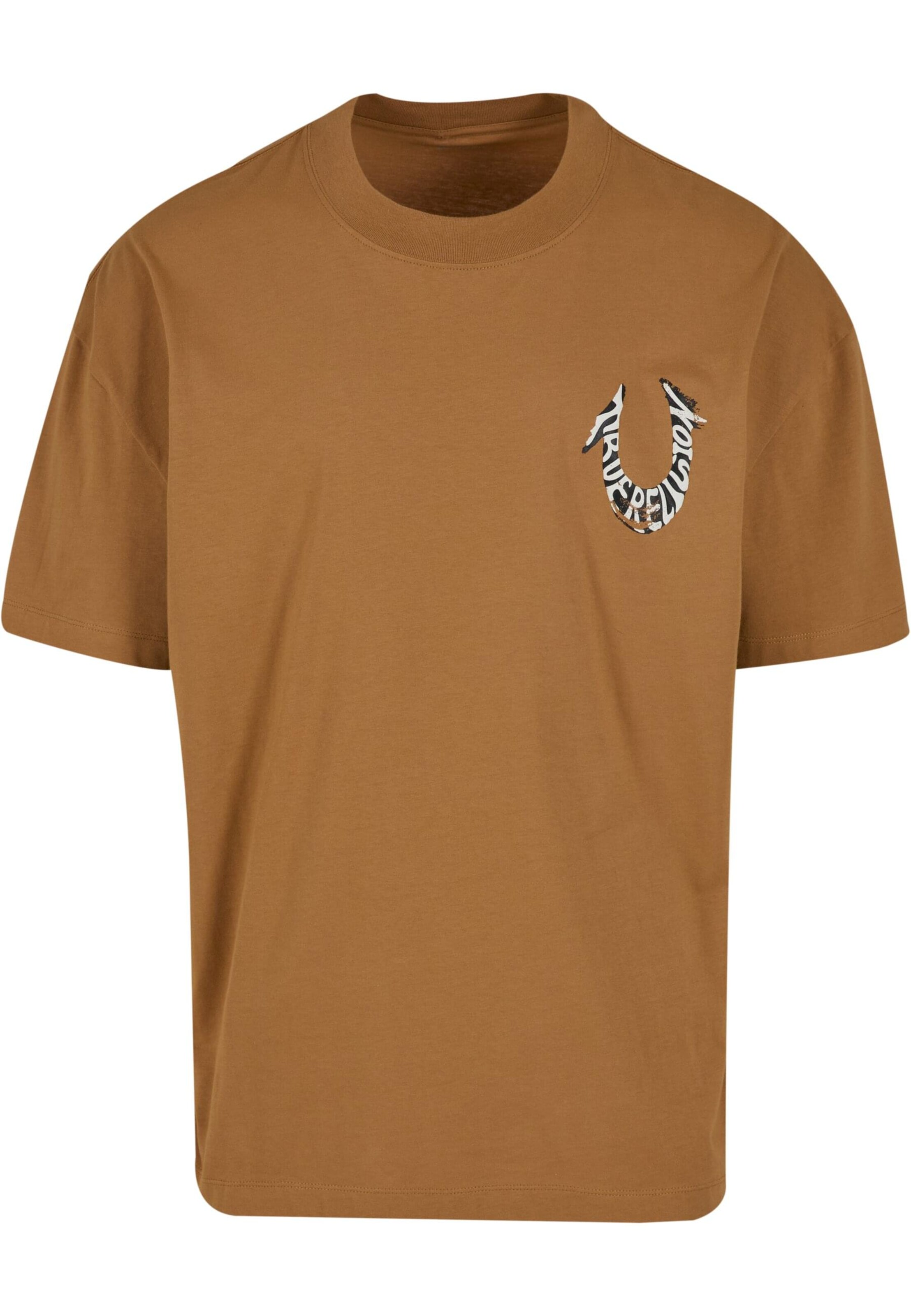 True Religion Camiseta en L en mostaza / negro / blanco, Vista del producto