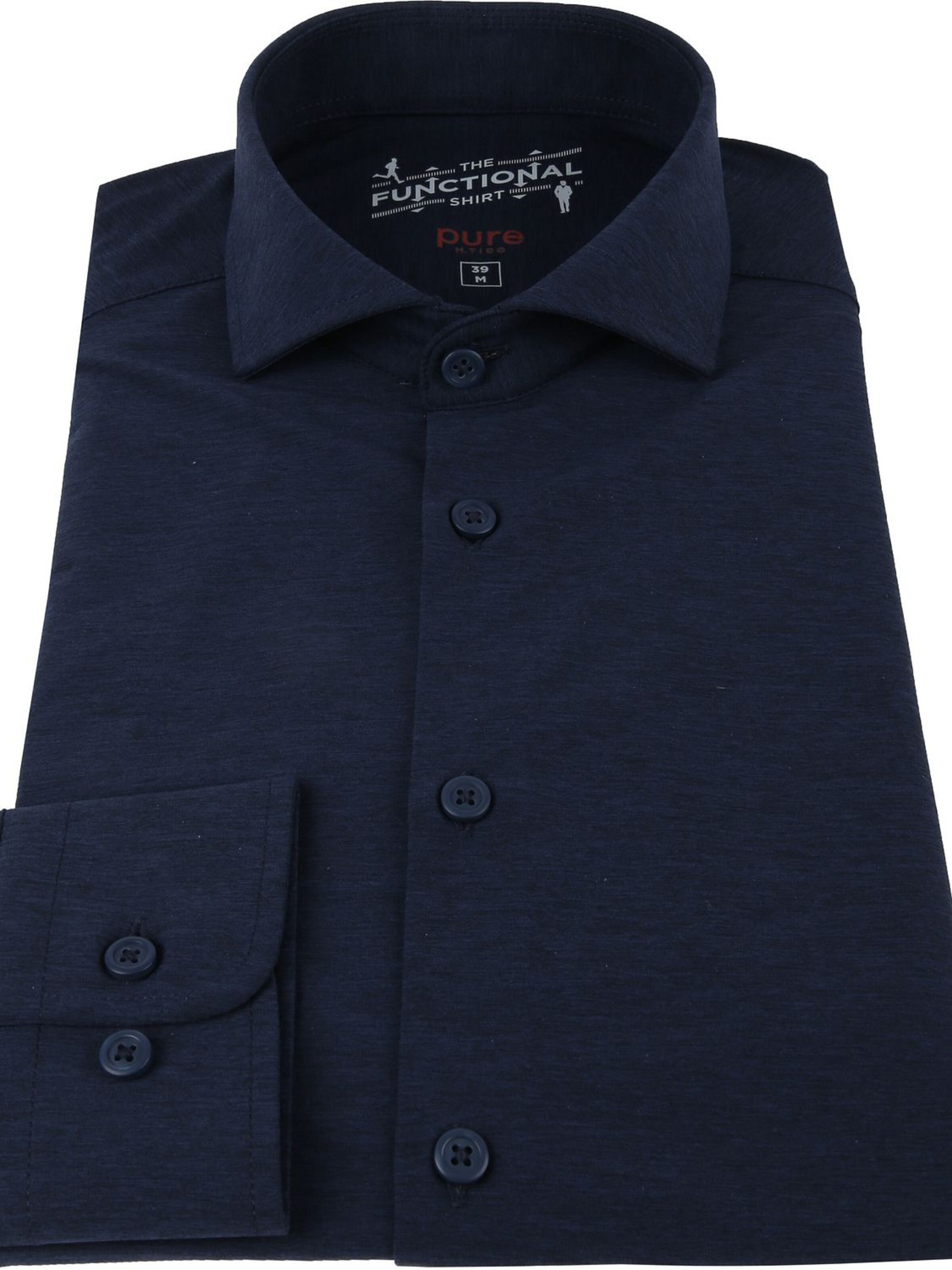 PURE Slim fit Overhemd in Blauw