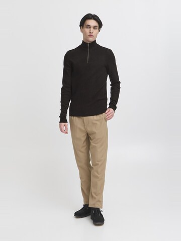 Pull-over ' CFHEINE halfzip ' Casual Friday en noir