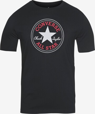 CONVERSE - Camiseta en negro: frente