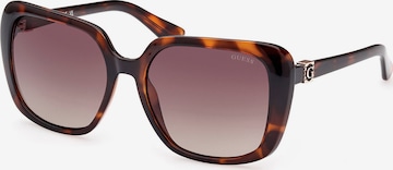 Lunettes de soleil GUESS en marron : devant