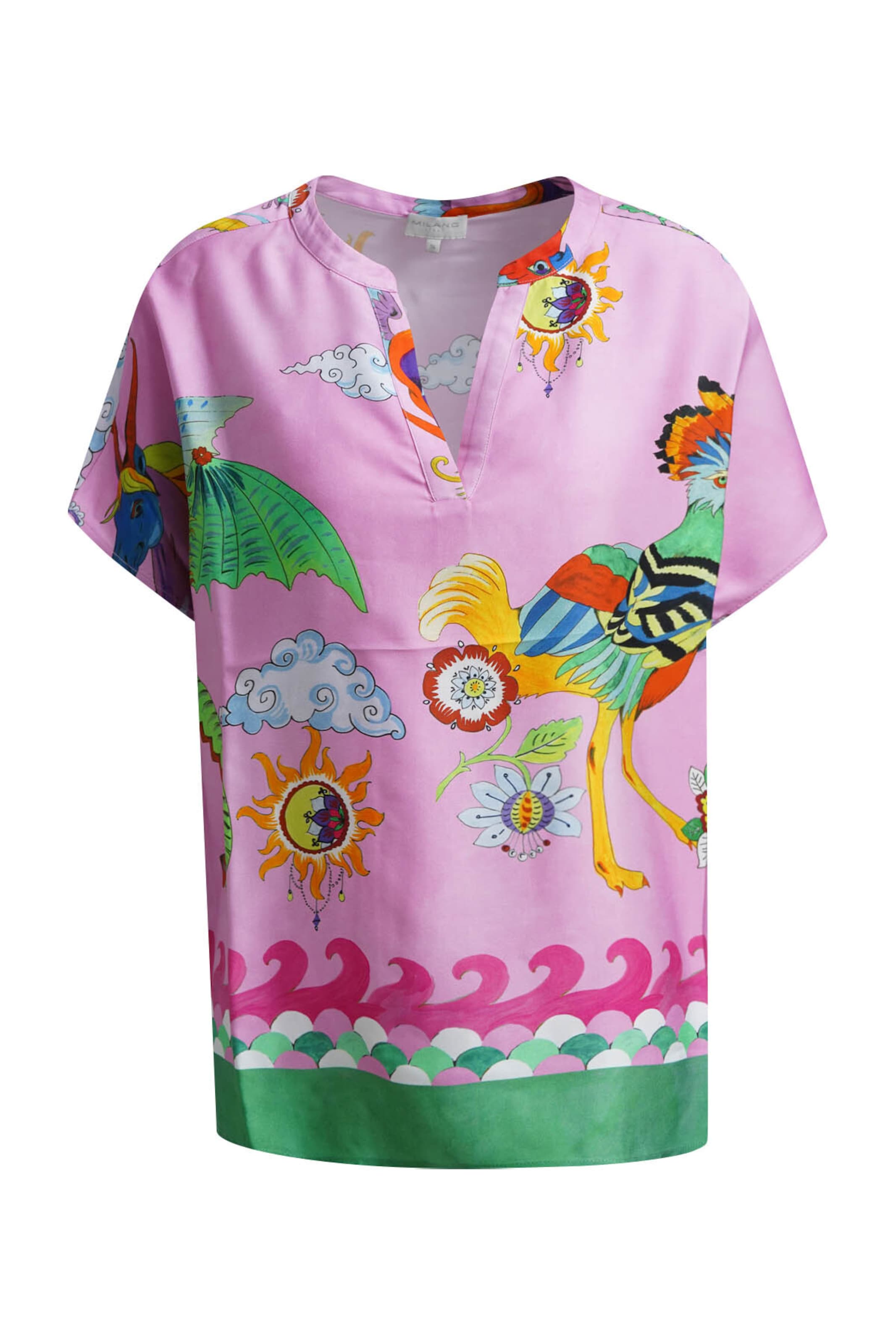 Milano Italy Blouse in Pink: front
