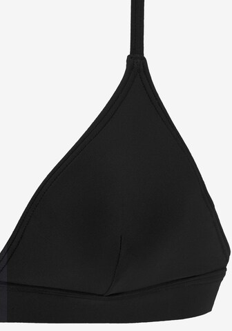 LASCANA ACTIVE Triangle Athletic Bikini Top in Black