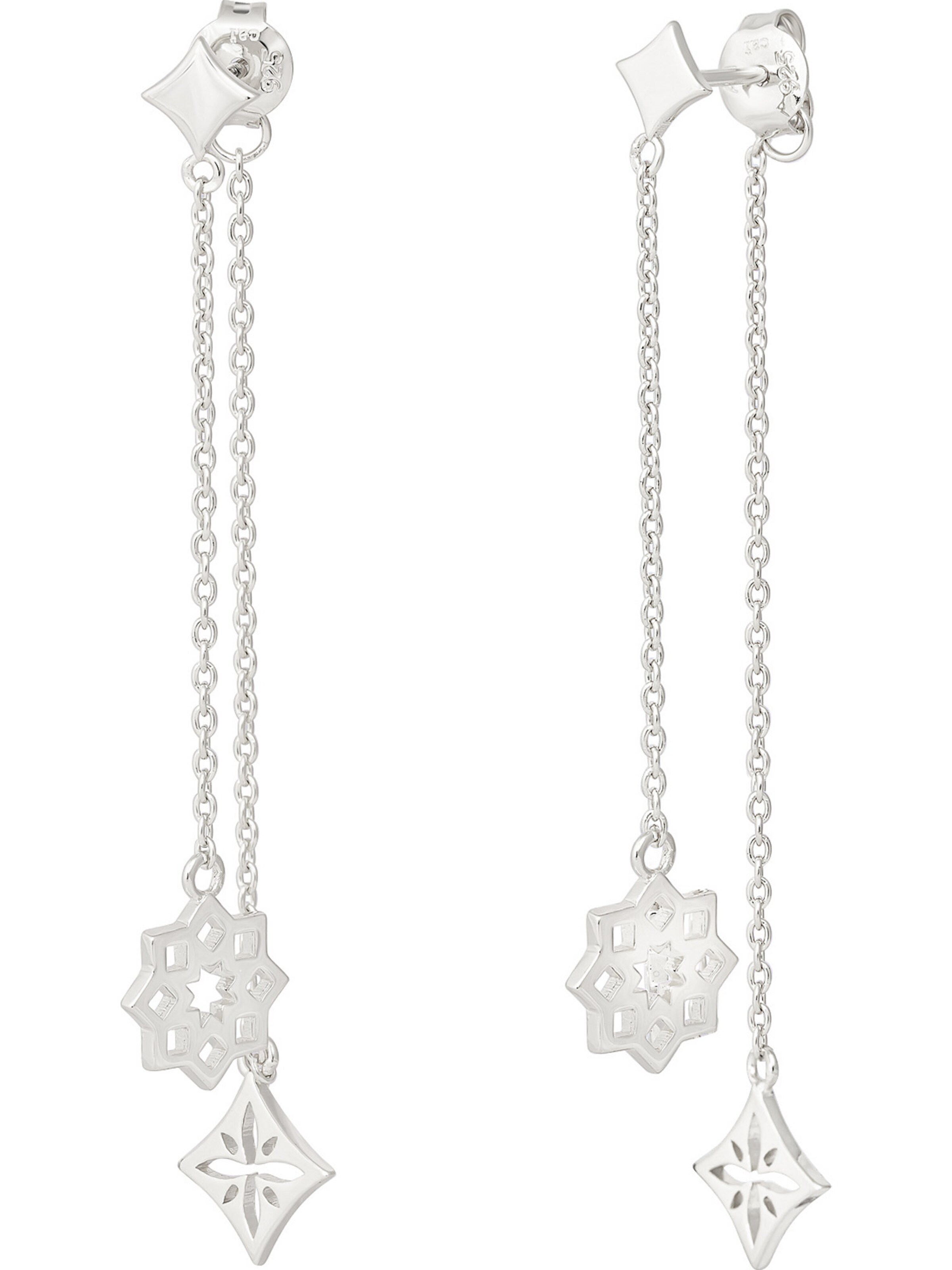 caï Ohrringe in Silber: Vorderseite