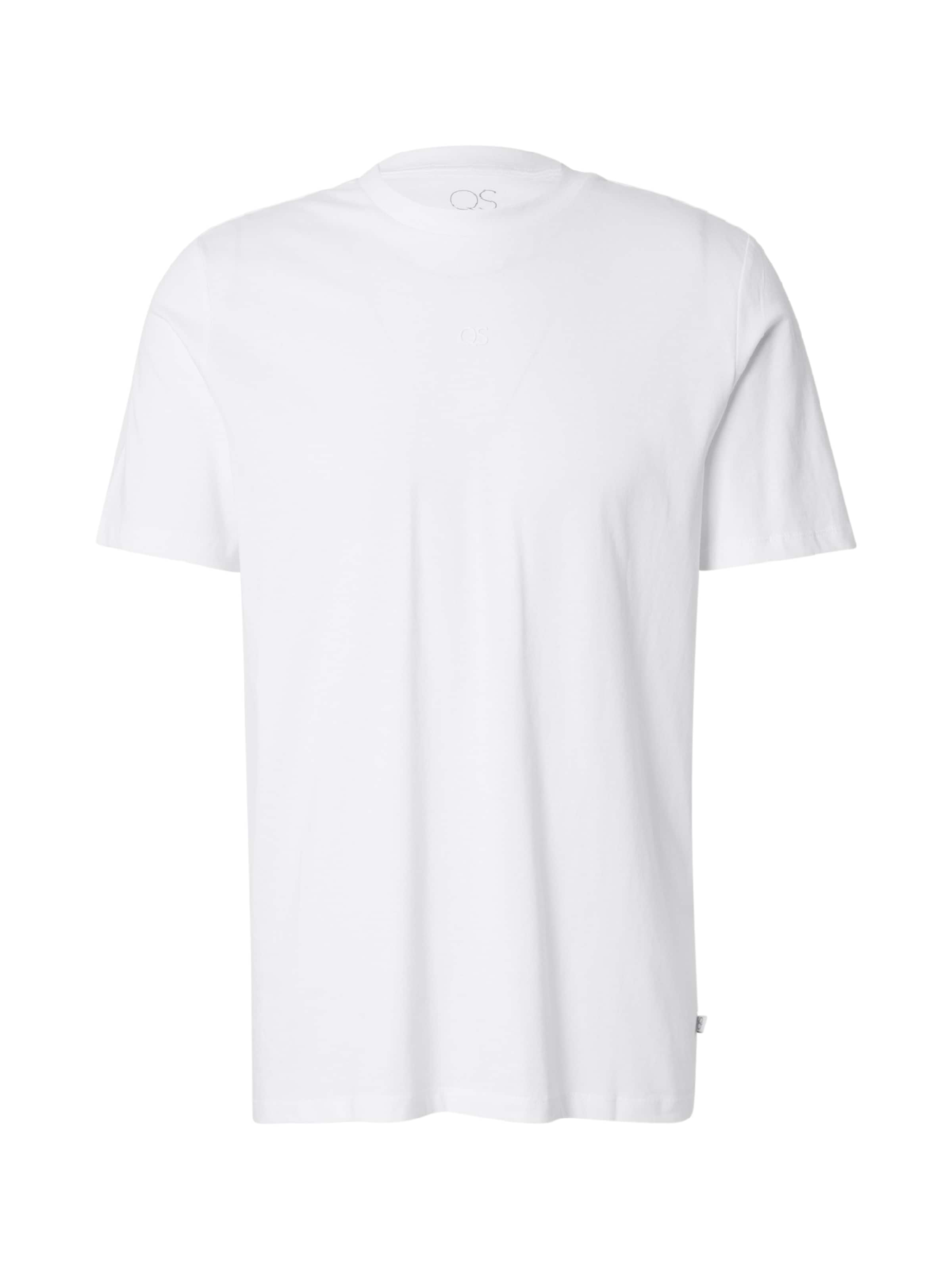 T-Shirt QS en blanc : devant