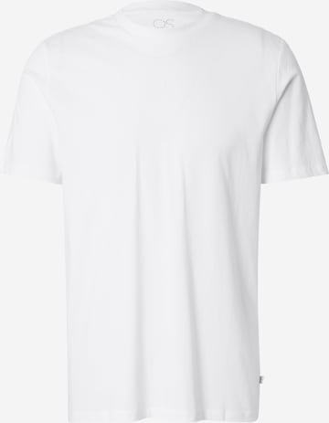 T-Shirt QS en blanc : devant