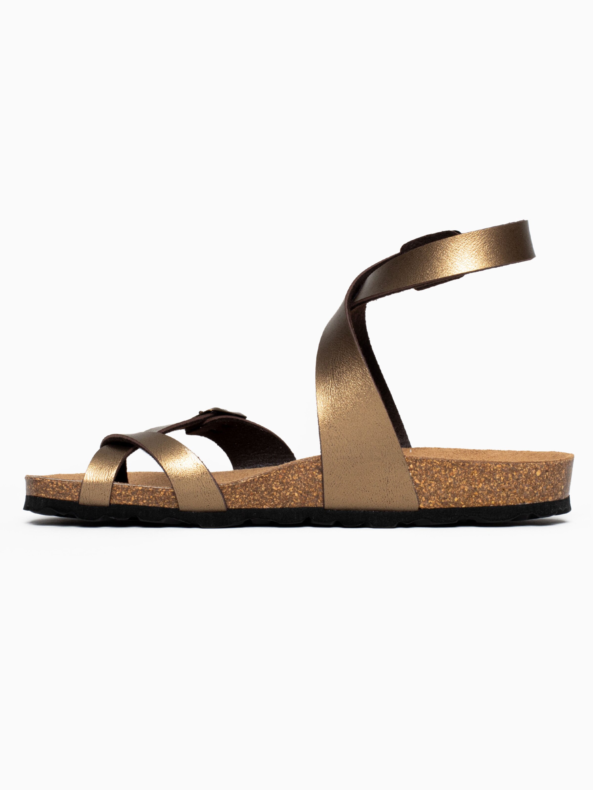 Bayton T-bar sandals 'Swan' in Brown