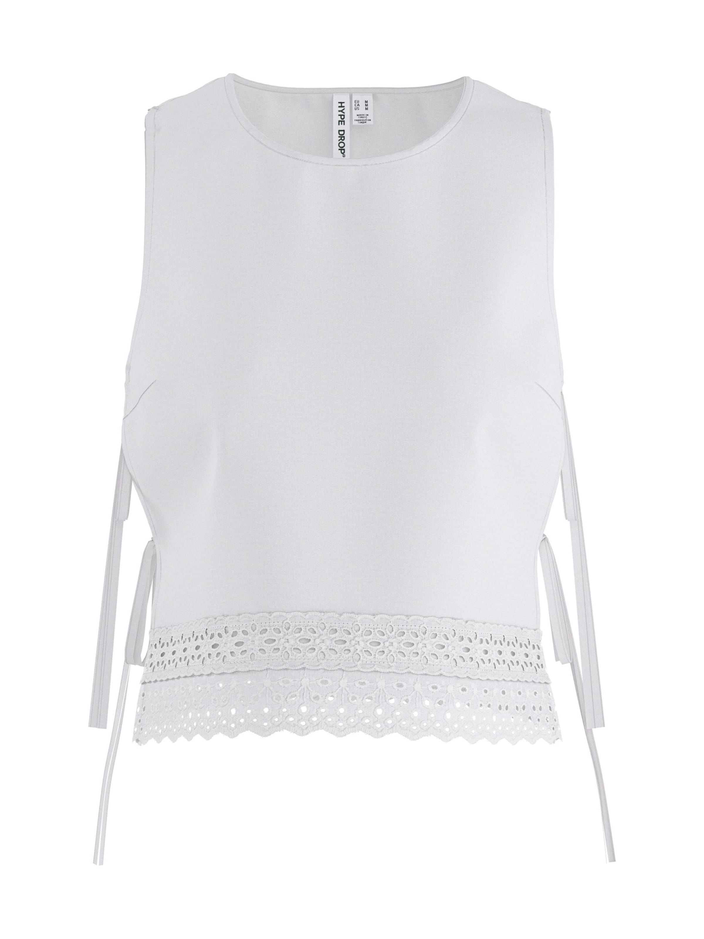 Top 'Melina' di HYPEDROP in bianco: frontale