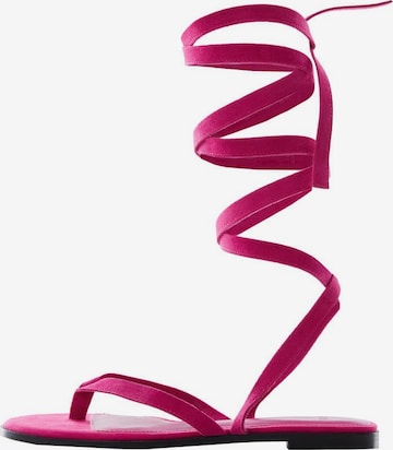 MANGO Sandale 'Tordin' in Pink: predná strana