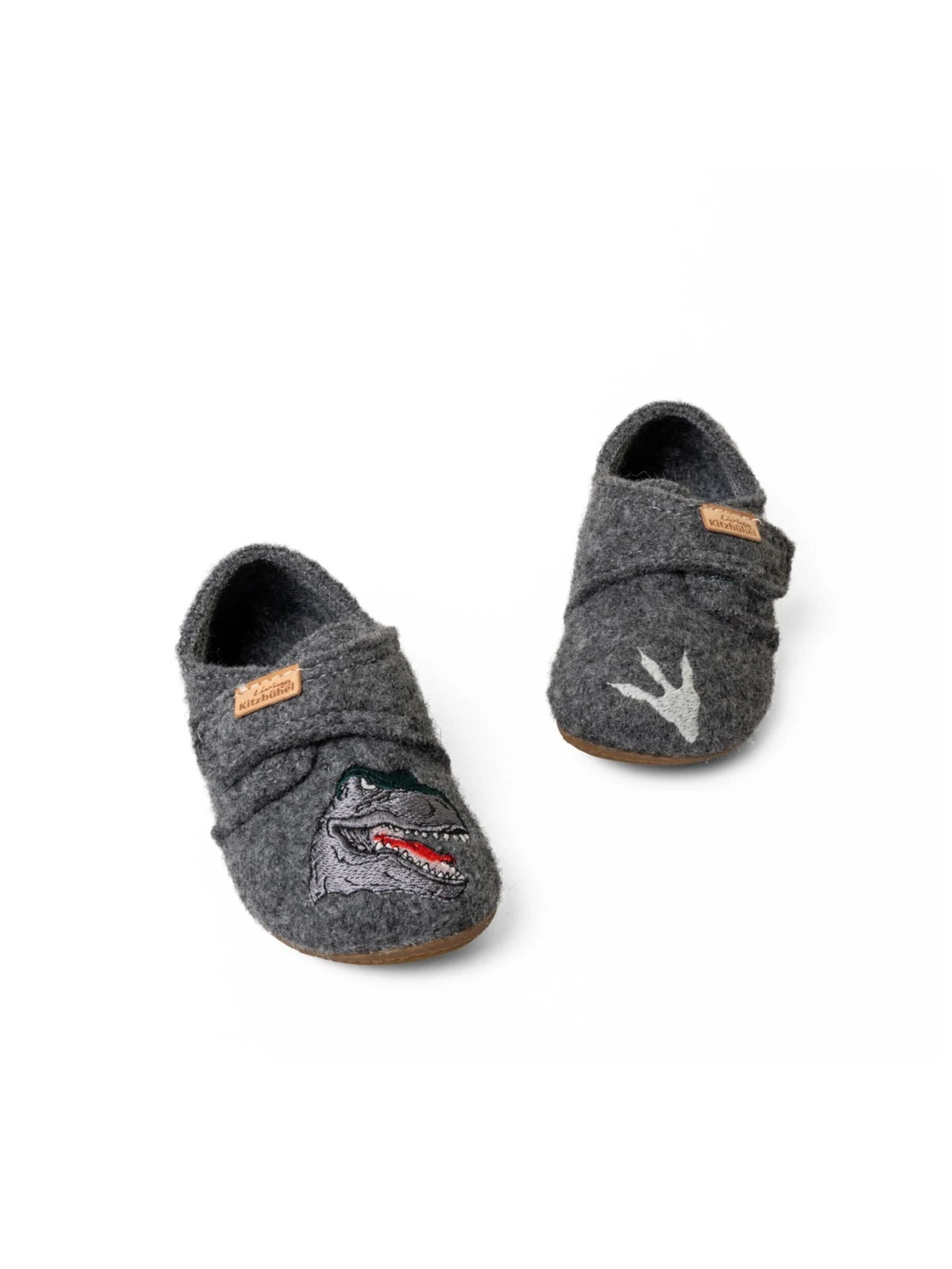 Living Kitzbühel Slippers 'T-Rex' in Grey