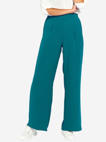 LolaLiza Wide leg Pleat-front trousers in Blue