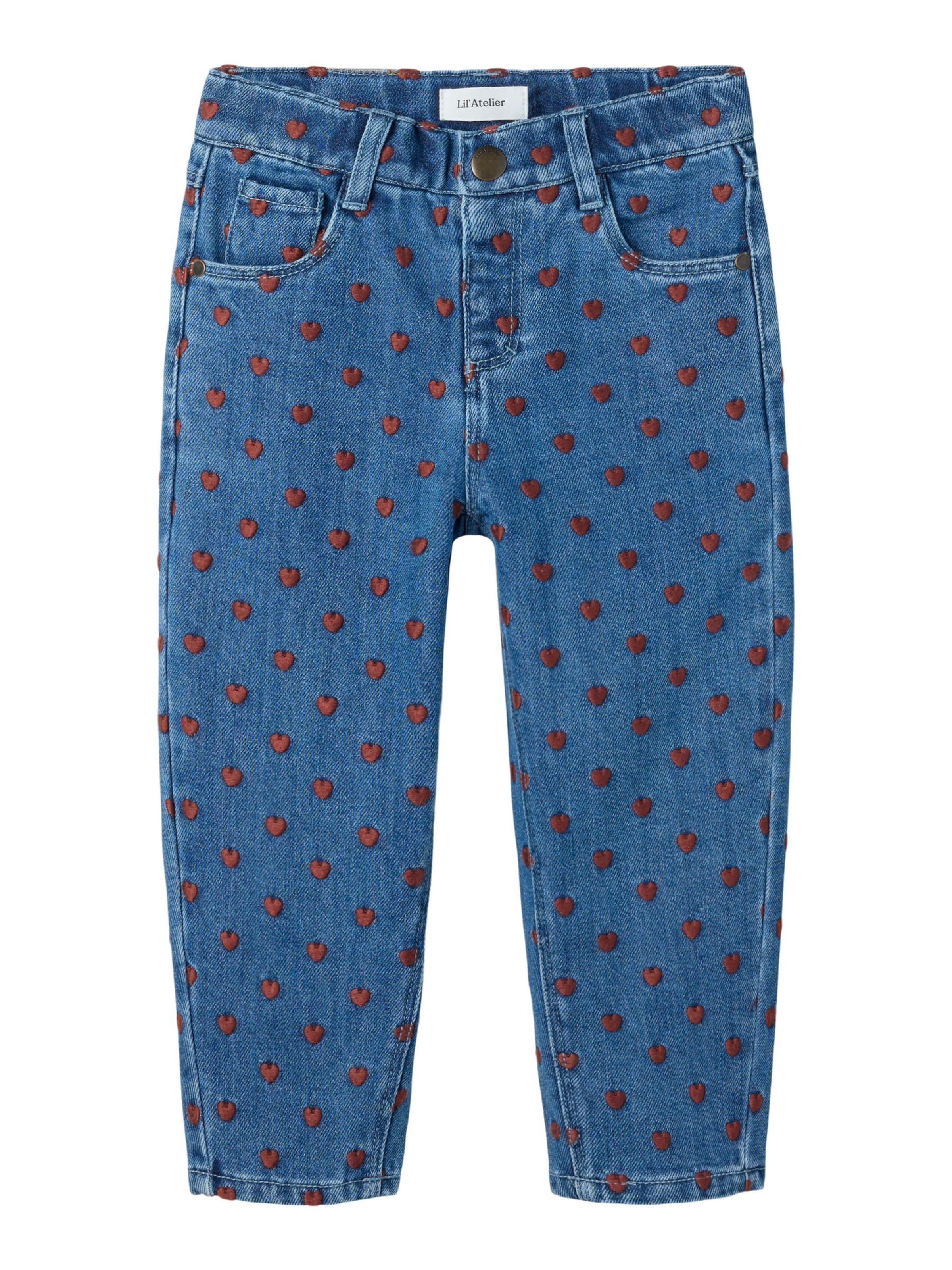 Lil'Atelier Loosefit Jeans in Blau: Vorderseite