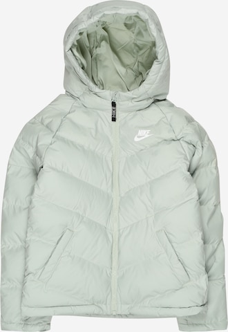 NIKE Athletic Jacket in Green: front