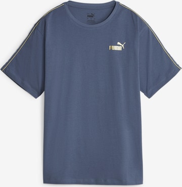 T-shirt fonctionnel 'ESS+ MINIMAL GOLD' PUMA en bleu : devant