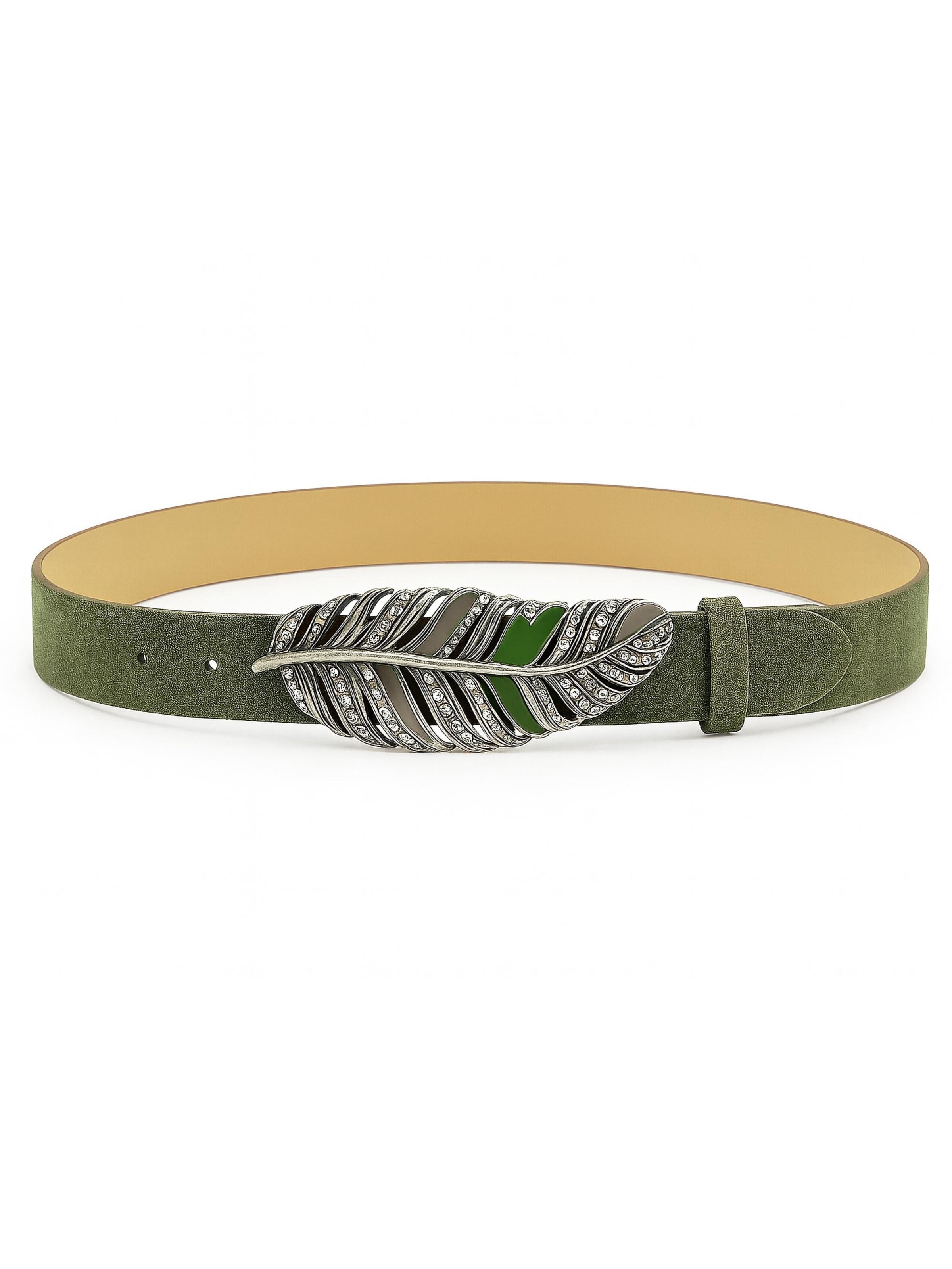 COLLEZIONE ALESSANDRO Belt 'Herbst' in Green: front
