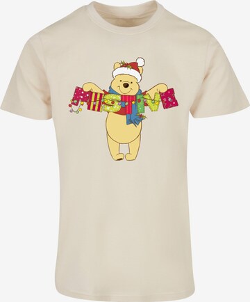 ABSOLUTE CULT Shirt 'Winnie The Pooh - Festive' in Beige: voorkant