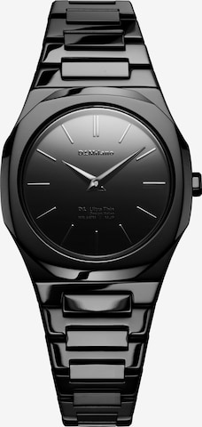 D1 Milano Analoguhr in Schwarz: Vorderseite
