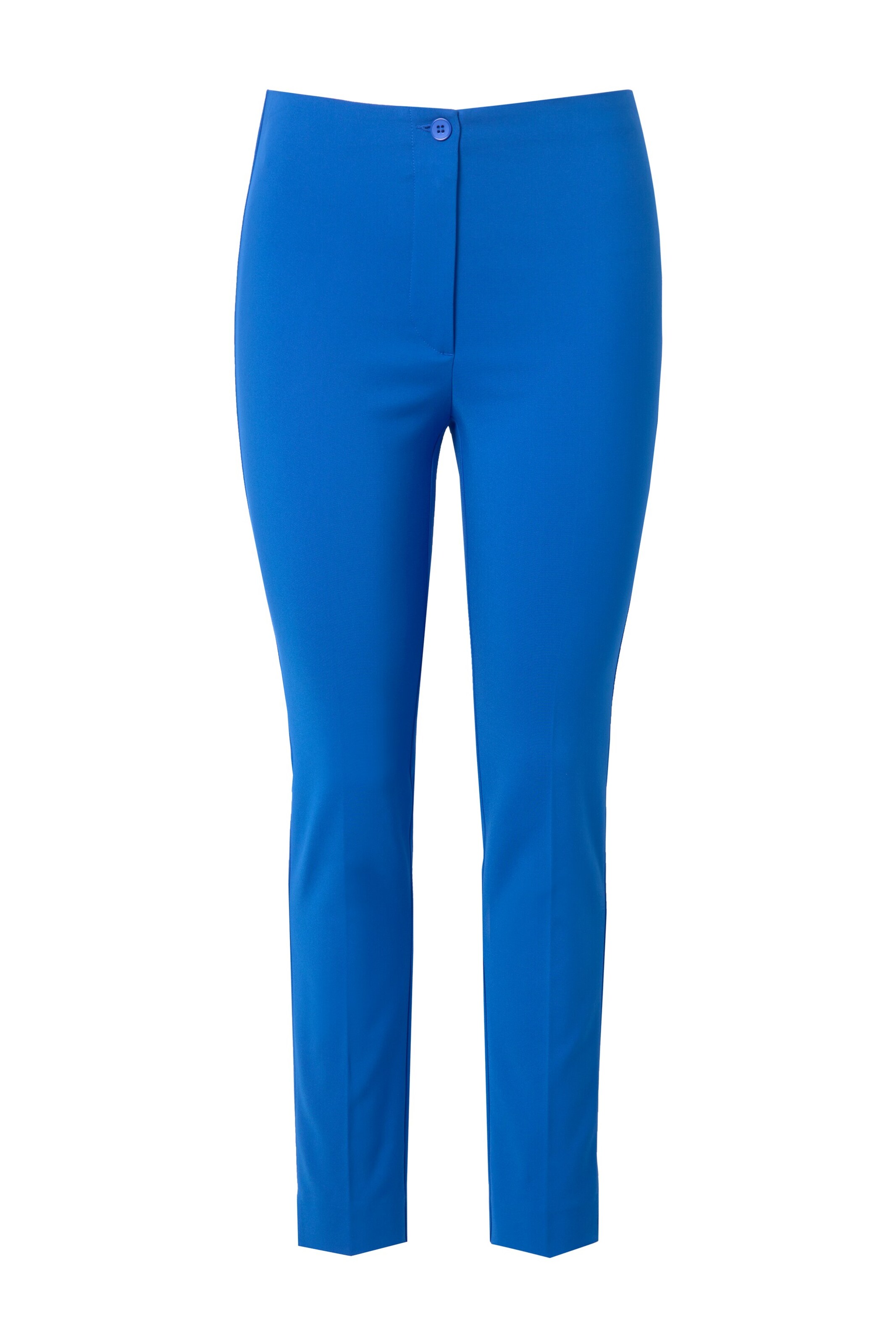 Ulla Popken Slimfit Pantalon in Blauw: voorkant
