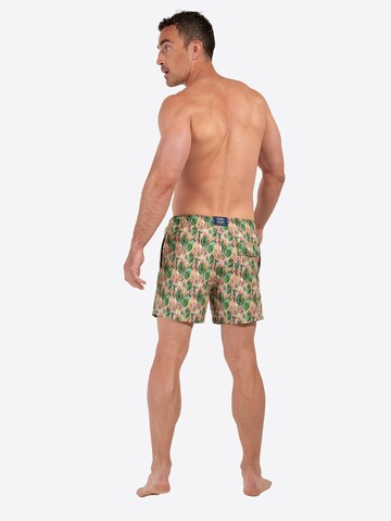 HOM Badeshorts ' Beach Boxer Taormina ' in Grün