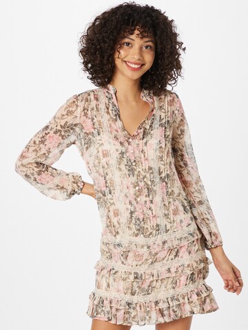 Abito camicia di Oasis in beige: frontale