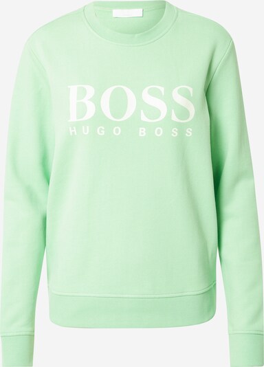 BOSS Casual Mikina - pastelovo zelená / biela, Produkt