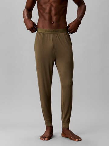 Pantalon de pyjama Calvin Klein en vert : devant