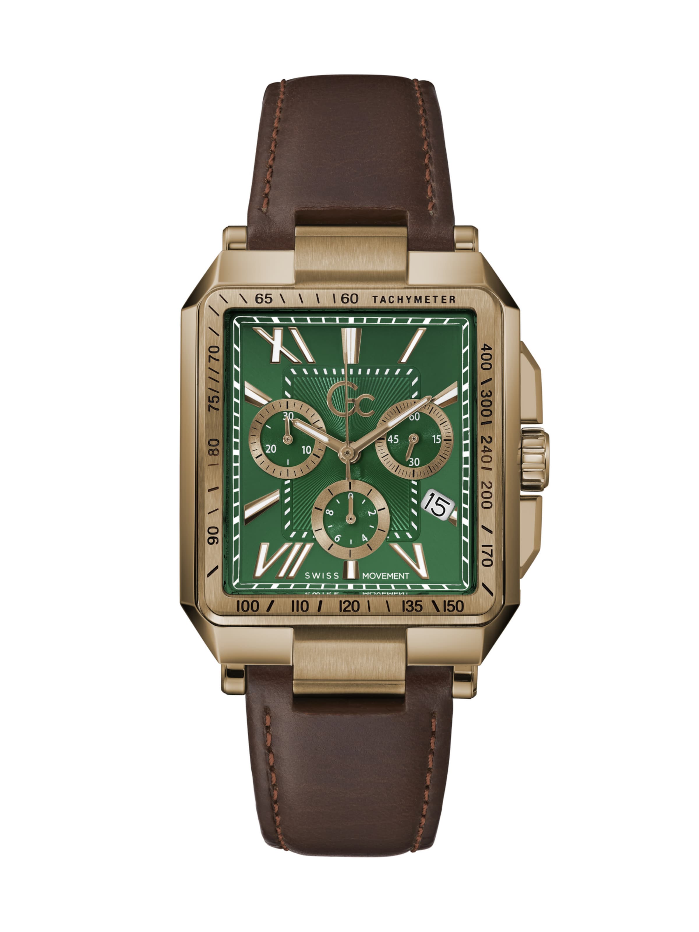 Gc Uhr 'Elite' in Grün: Vorderseite