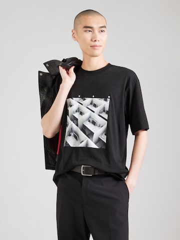 Maglietta 'Dodger' di HUGO in nero: frontale