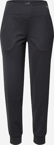 PUMA Tapered Workout Pants in Black: front