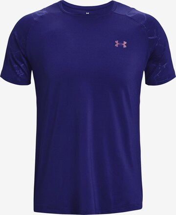 UNDER ARMOUR Functioneel shirt 'Emboss' in Blauw: voorkant