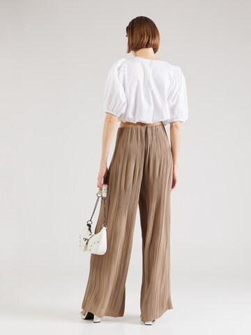SECOND FEMALE Wide Leg Housut 'Tracy' värissä ruskea