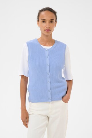 Part Two Strickweste 'PWGemma' in Blau: Vorderseite