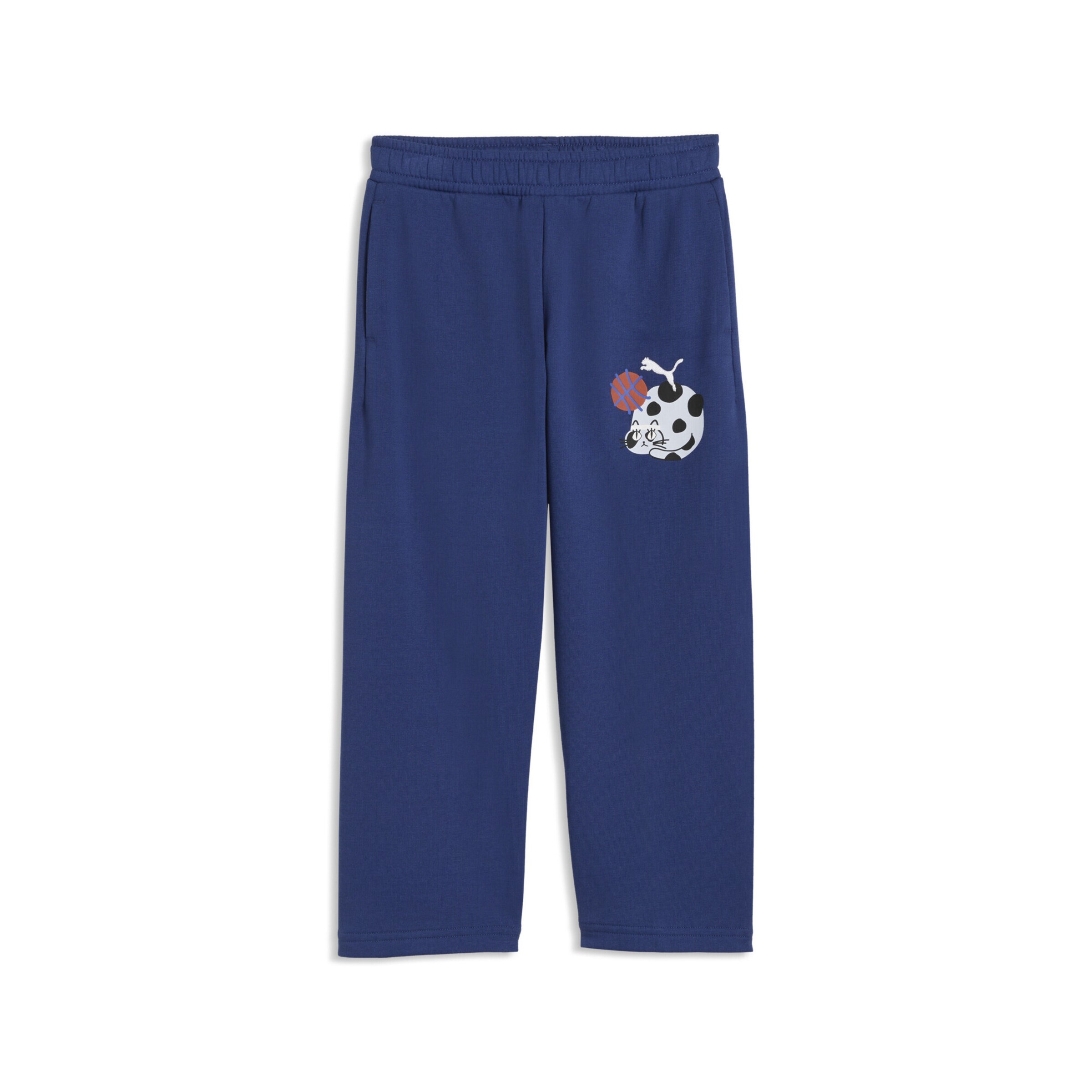 Loosefit Pantalon de sport 'Sporty Cats' PUMA en bleu : devant