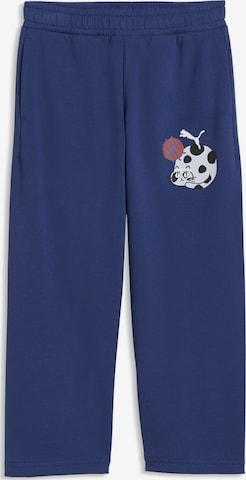 Loosefit Pantalon de sport 'Sporty Cats' PUMA en bleu : devant