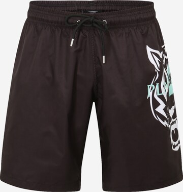 Shorts de bain Plein Sport en noir : devant