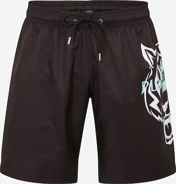 Plein Sport Zwemshorts in Zwart: voorkant