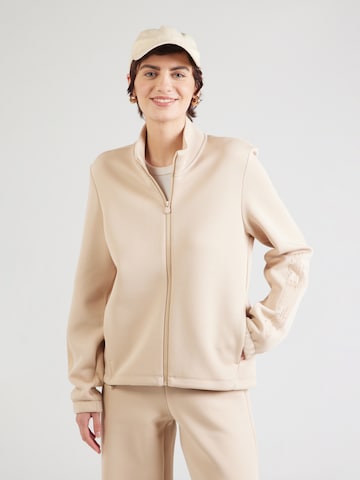 EA7 Emporio Armani Sweat jacket in Beige: front